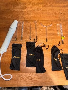 Pure Daily Care High Frequency Facial Wand Set with 6 Neon & Argon Tubes